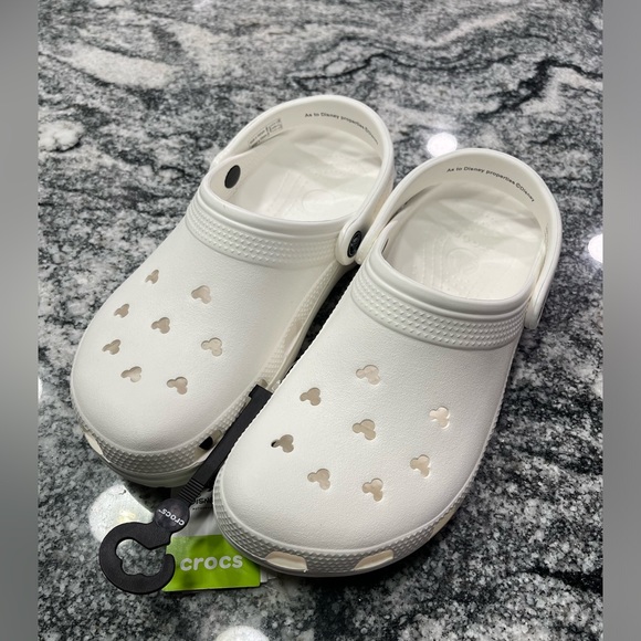 Disney Parks Mickey ears Crocs White M10/W12 - Picture 1 of 12